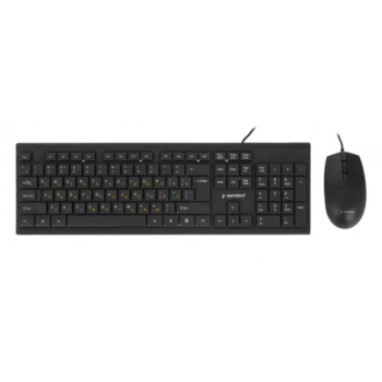 Комплект клавиатура+мышь проводные Gembird KBS-9150, черн.,104кл, 3кн., каб.1.5м