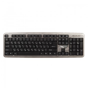 Клавиатура ExeGate EX264086RUS LY-401, <USB, серебристый корпус, 104кл, Enter большой> Color box