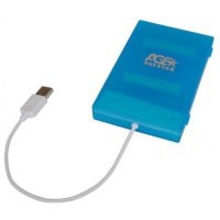 Контейнер для HDD AgeStar Внешний корпус 2.5" SATA HDD/SSD AgeStar SUBCP1 (BLUE) USB2.0, пластик, си