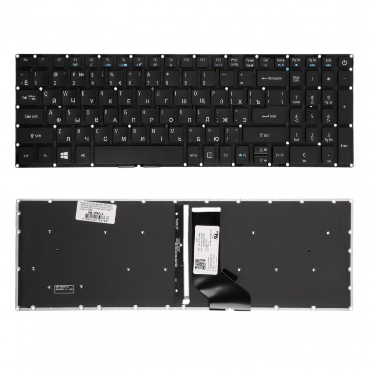 Клавиатура для Acer для Aspire E5-722 [NK.I1517.00K] Black, No frame