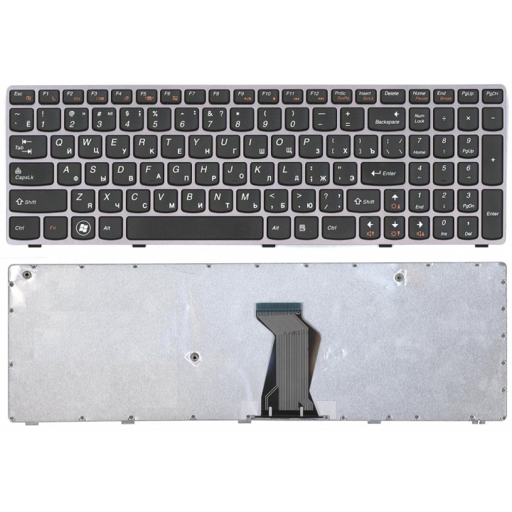 Клавиатура для Lenovo Z570, B570, B590, V570, Z575 25-012459 25-013347 25013375 Black, black frame (