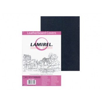 Обложки Lamirel Delta A4, картонные, с тиснением под кожу , цвет: черный, 250г/м?, 100ш