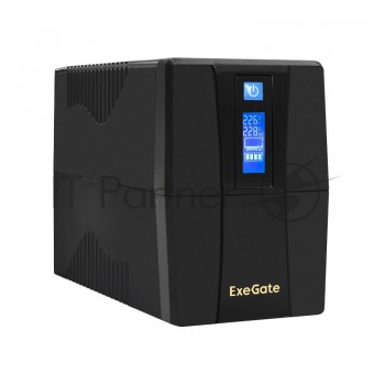 ИБП ExeGate SpecialPro Smart LLB-600.LCD.AVR.2SH <600VA/360W, LCD, AVR, 2*Schuko, Black>