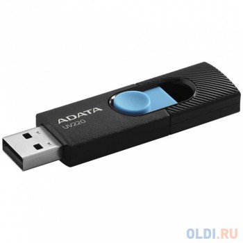 Флеш накопитель 32GB ADATA UV220, USB 2.0, черный/голубой