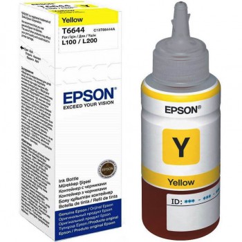 Картридж струйный Epson C13T66444A желтый для Epson L100 (6500стр.)