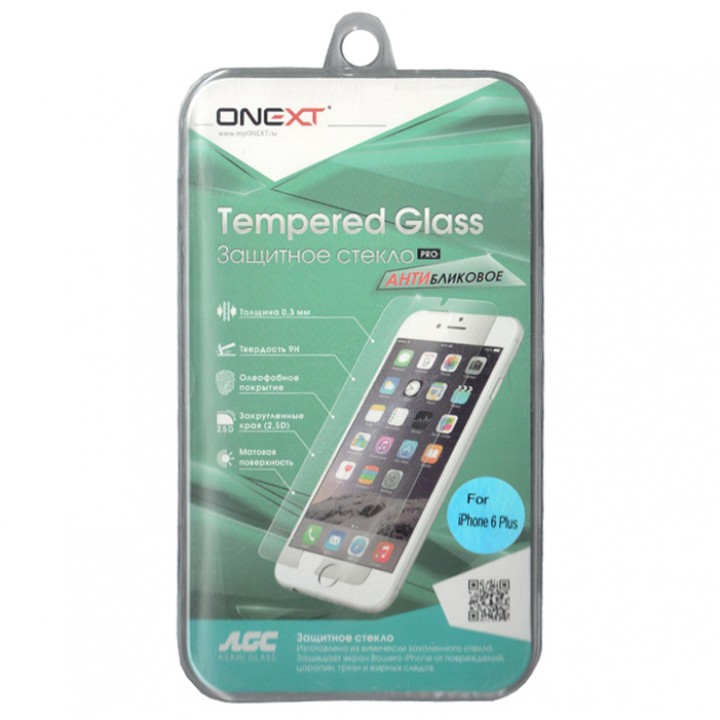 Защитное стекло Onext для телефона Apple iPhone 6 Plus антибликовое