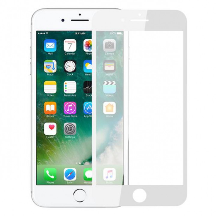 Защитная пленка Perfeo защитное стекло Apple iPhone 8 Plus белый 0.33мм 2.5D Full Screen Go