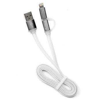 Кабель USB 2.0 Cablexpert, AM/microBM 5P - iPhone lightning, 1м, комбо кабель, алюмин