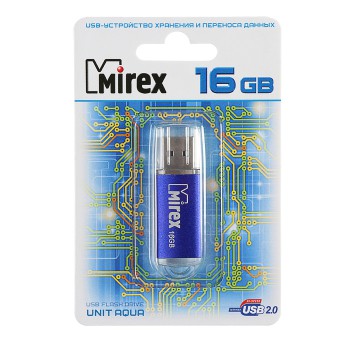 Флэш диск 32GB Mirex UNIT AQUA Синий