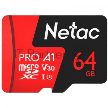 Флеш карта MicroSD card Netac P500 Extreme Pro 64GB, retail version w/o SD adapter