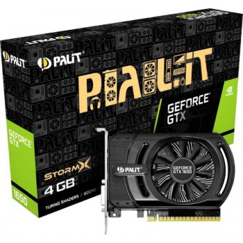 Видеокарта Palit PA-GTX1650 STORMX 4G nVidia GeForce GTX 1650 4096Mb 128bit GDDR5 1485/8000 DVIx1/HD