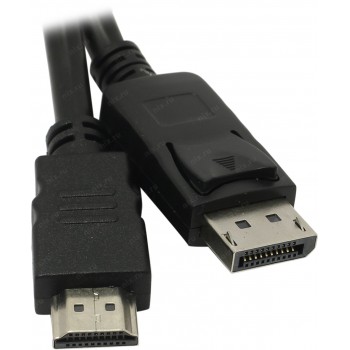 Кабель DisplayPort-HDMI Gembird/Cablexpert  1м, 20M/19M, черный, экран, пакет(CC-DP-HDMI-1M)