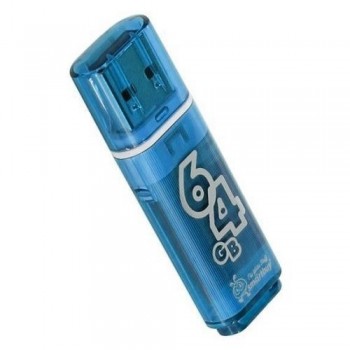 Флеш Диск USB 2.0 Flash Drive 64GB Smartbuy Glossy series Blue (SB64GBGS-B)