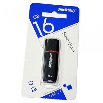 Флеш Диск 16Gb USB Drive Smartbuy Crown Black (SB16GBCRW-K)