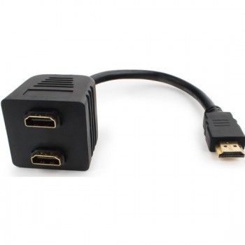Разветвитель HDMI Cablexpert DSP-2PH4-002, HD19F/2x19F, 1 компьютер => 2 монитора, пасcивный, Full-H