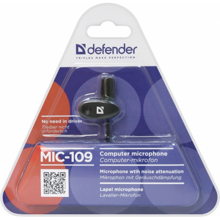 Микрофон Defender MIC-109 BLACK (64109)
