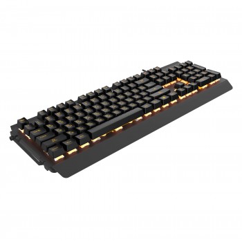 HIPER GK-5 PALADIN Игровая клавиатура чёрная (USB, Xianghu Blue switches, Янтарная подсветка, Влагоз