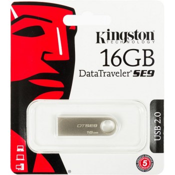 Флеш Диск 16GB Kingston DataTraveler SE9 DTSE9H/16GB USB2.0 серебристый