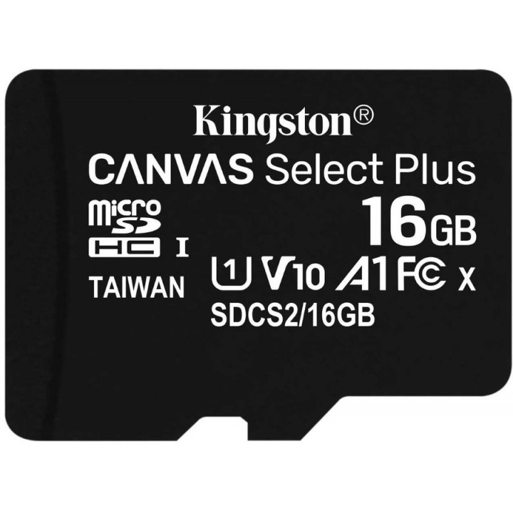 Флеш карта microSDHC 16GB microSDXC Class10 Kingston <SDCS2/16GB> Class10 UHS-I Canvas Select up to 