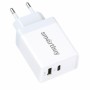 Сетевое ЗУ SmartBuy® FLASH, PD+2.4 А, белое, USB+Type C PD 30 Вт, 2 USB (SBP-2023C)
