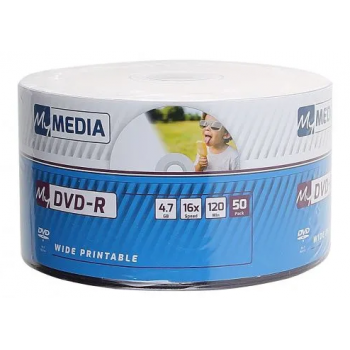 Диск DVD-R MyMedia 4.7Gb 16x Pack wrap (50шт) Color Printable (69202)