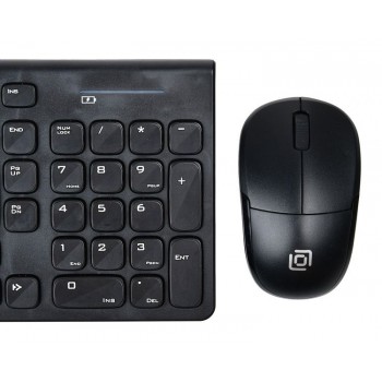 Клавиатура + мышь Oklick 220M клав:черный мышь:черный USB беспроводная slim Multimedia