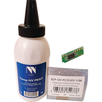 Заправочный комплект NV PRINT совместимый для Pantum PC-211RB P2200/P2207/P2507/P2500W (тонер+чип) 1