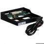Картридер внутренний 3.5 Black + USB port, Ginzzu OEM (GR-136UB)