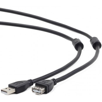 Кабель Gembird PRO CCF-USB2-AMAF-6 USB 2.0 кабель удлинительный 1.8м AM/AF  позол.конт., фер.кол.,  