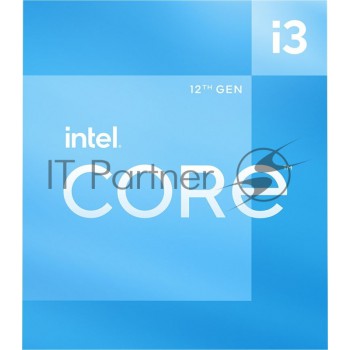 Процессор APU LGA1700 Intel Core i3-12100 (Alder Lake, 4C/8T, 3.3/4.3GHz, 12MB, 60/89W, UHD Graphics