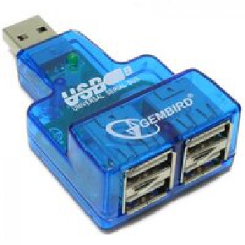 Концентратор USB 2.0 Gembird UHB-CN224, 4 порта, мини, для ноутбука, блистер