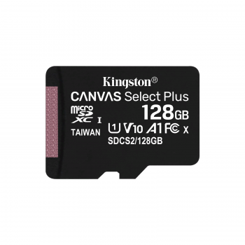 Флеш карта microSDHC 128GB microSDXC Kingston <SDCS2/128GB> Class10 UHS-I Canvas Select up to 100MB/