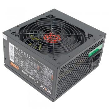 Блок питания Ginzzu CB650 12CM black,24+4p,2 PCI-E(6+2), 4*SATA, 3*IDE,оплетка MB, кабель питания