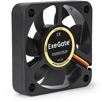 Вентилятор ExeGate EX180972RUS Mirage-S 50x50x10 подшипник скольжения, 4500 RPM, 24dB, 3pin