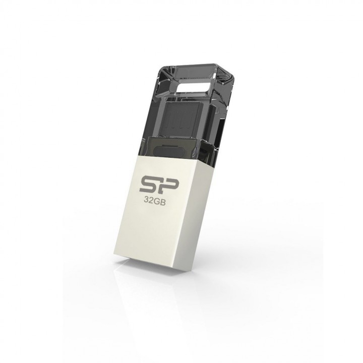 Флеш Диск 32Gb Silicon Power Mobile X10 OTG, USB 2.0/MicroUSB, Золотистый