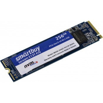 SSD M.2 Smartbuy 256Gb Stream E13T Pro <SBSSD-256GT-PH13P-M2P4> (PCI-E x4, up to 2300/1150MBs, NVMe,