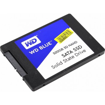 Накопитель SSD WD 500GB Blue SA510,  2.5" 7mm, SATA3, R/W 560/510MB/s, IOPs 90 000/82 000, TBW 200, 