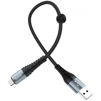 Кабель USB Micro/ HOCO HC-10543 X38/ 1m/ 2.4A/ Нейлон/ Black