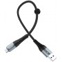 Кабель USB Micro/ HOCO HC-10543 X38/ 1m/ 2.4A/ Нейлон/ Black