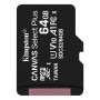 Флеш карта microSDHC 64GB microSDXC Class10 Kingston <SDCS2/64GB> Class10 UHS-I Canvas Select up to 