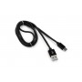 Кабель USB 2.0 Cablexpert, AM/Type-C, серия Silver, длина 1м, черный, блистер