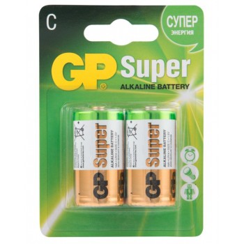 Батарея GP Super Alkaline 14A LR14 C (2шт)