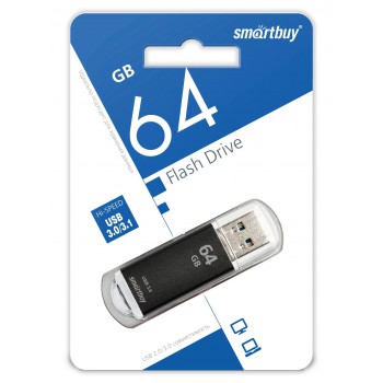 Флеш диск 64Gb Smartbuy V-Cut SB64GBVC-K3 USB3.0 черный