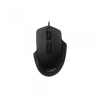 Мышь проводная CBR CM 330 Black, оптическая, USB, 800/1200/1600 dpi, 4 кнопки и колесо прокрутки, дл
