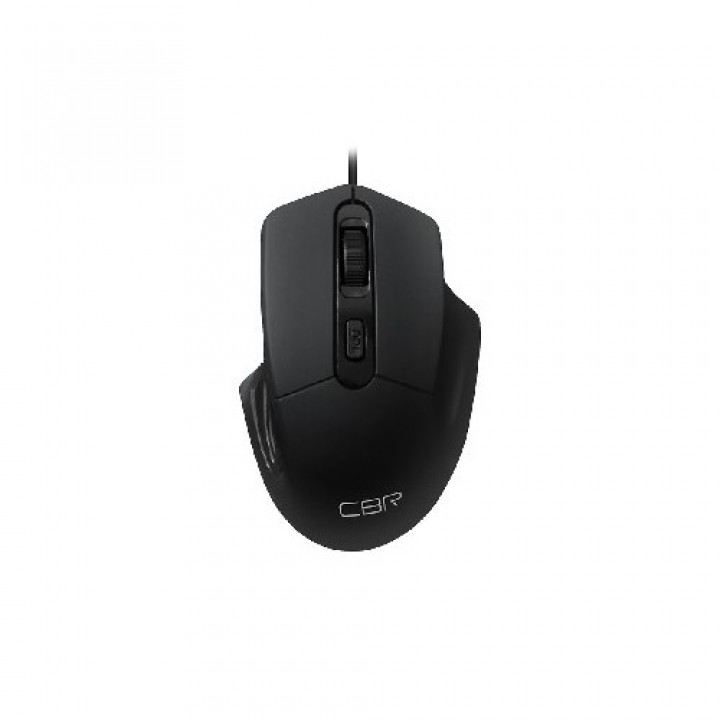 Мышь проводная CBR CM 330 Black, оптическая, USB, 800/1200/1600 dpi, 4 кнопки и колесо прокрутки, дл