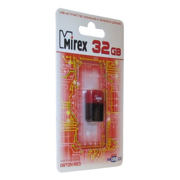 Флеш Диск 32GB Mirex Arton, USB 2.0, Красный