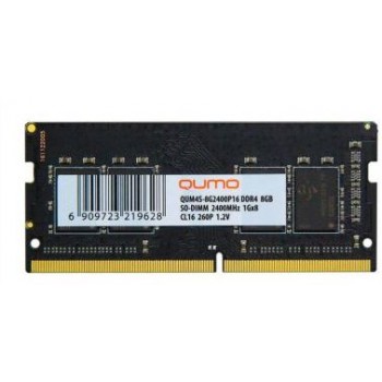 Модуль памяти QUMO SO-DIMM DDR-4 8GB  2666MHz  1Gx8 CL19 (QUM4S-8G2666P19)