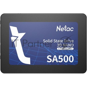 Накопитель SSD Netac 1Tb SA500 Series 2.5" <NT01SA500-1T0-S3X> Retail (SATA3, up to 530/475MBs, 3D N
