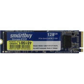 Твердотельный накопитель Smartbuy M.2 SSD 128Gb Stream P12 SBSSD128-STP12-M2P3 NVMe PCIe3