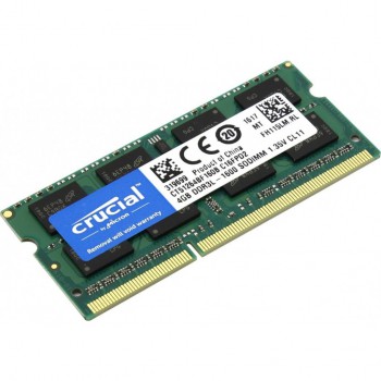 Память DDR3L 4Gb 1600MHz Crucial CT51264BF160BJ RTL PC3-12800 CL11 SO-DIMM 204-pin 1.35В